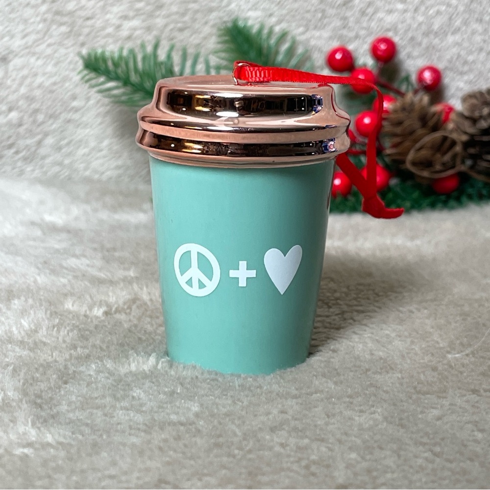 Starbucks Christmas mint Tiffany rose gold 2017 ornament cup